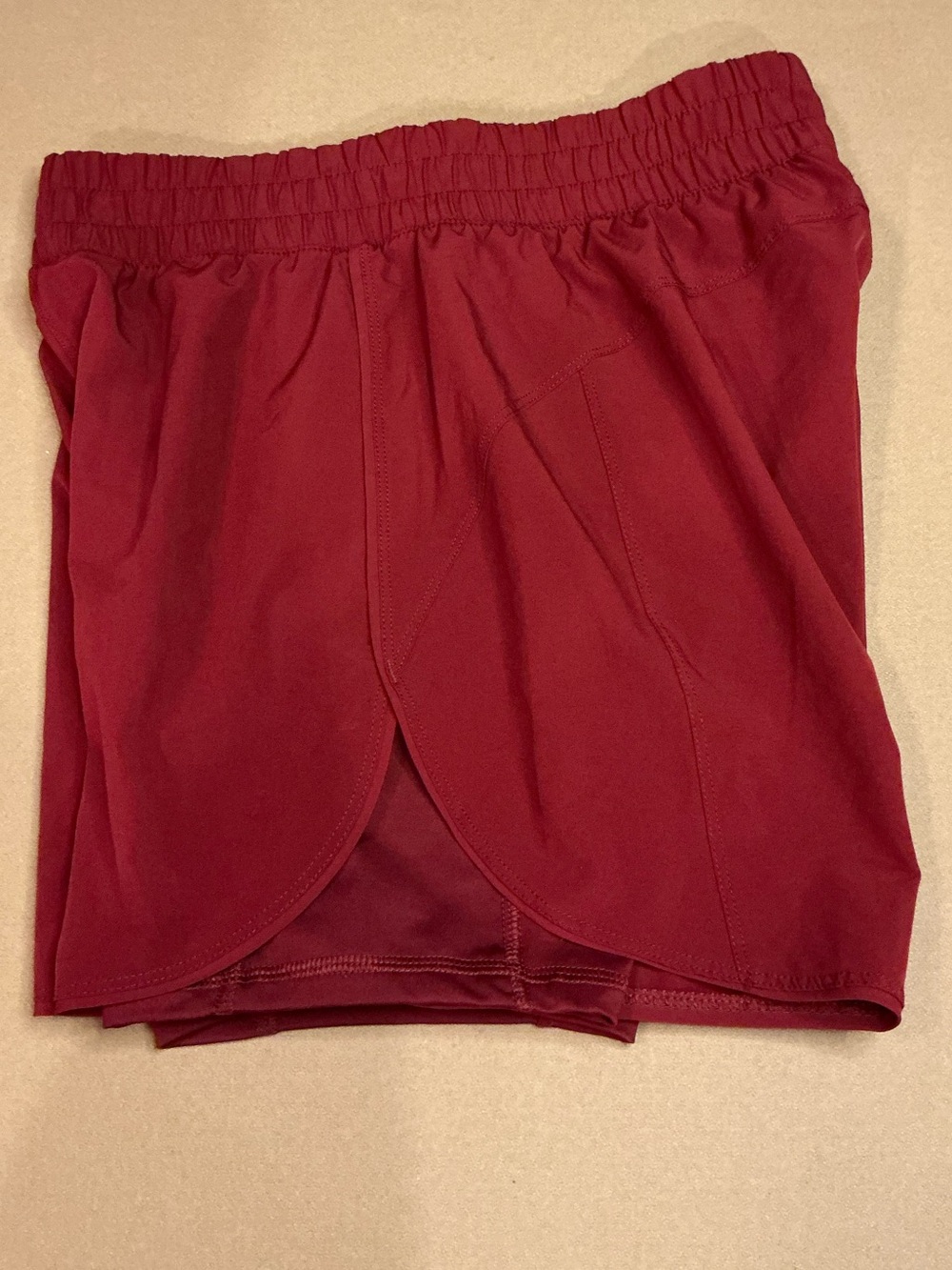 Avia Women's 2-in-1 Running Shorts Maroon Sz Small , 5" Inseam Excellent UC - Picture 4 of 9